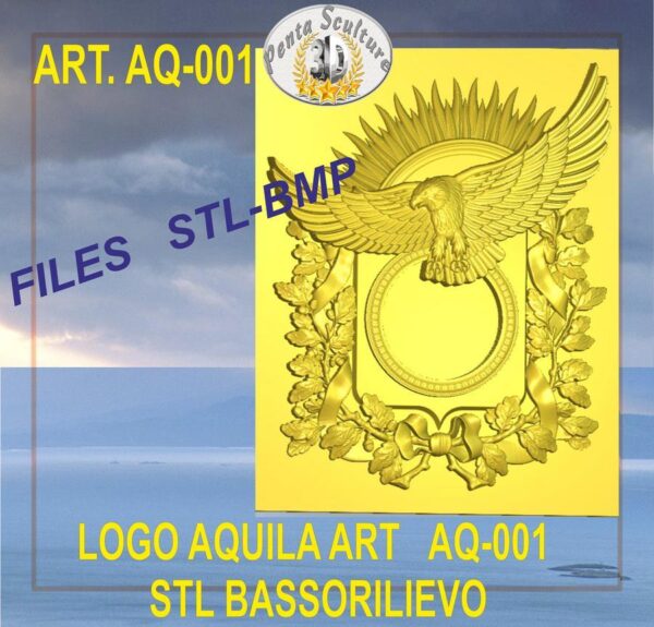 Aquila_logo_files_STL_bassorilievo_per_CNC_pantografi_art._AQ-001