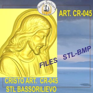 Cristo in sagoma files bassorilievo STL per CNC pantografi art. CR-045
