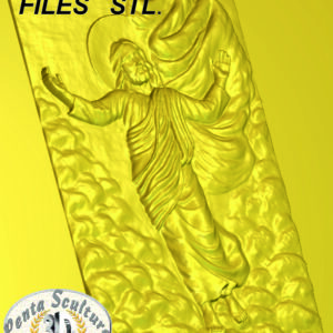 Cristo risorto, trasfigurazione di Raffaello Sanzio files STL bassorilievo per CNC pantografi art. R-01