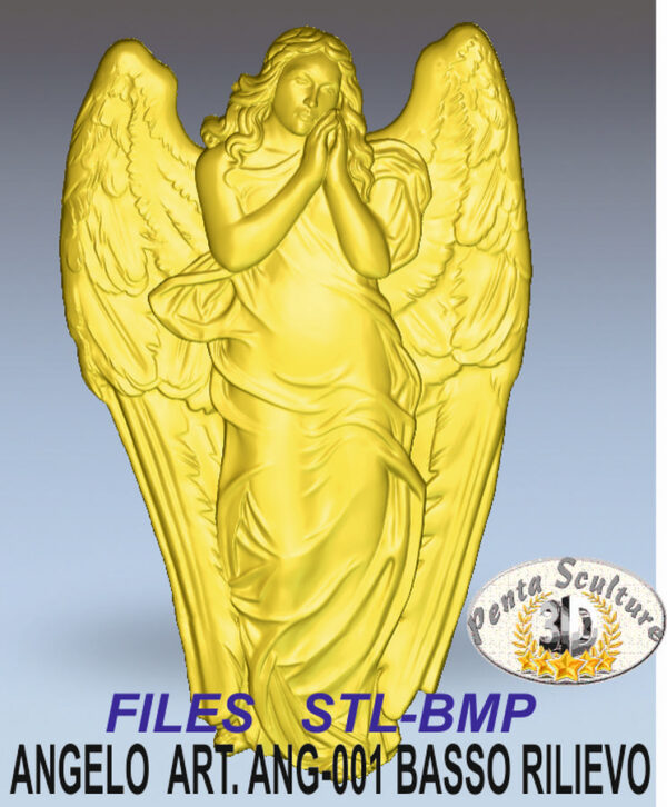 Angelo_alzato_con_mani_giunte_files_STL_per_CNC_pantografi_art._ANG-001