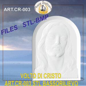 Volto di Cristo files bassorilievo STL per CNC pantografi art. CR-003