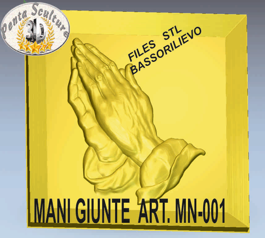Mani_giunte_art._MN-001_3d_bassorilievo_ files_STL_per_CNC_pantografi