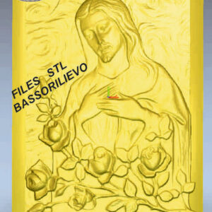 Cristo del roseto files STL bassorilievo per CNC pantografi art.044-CR