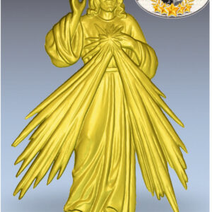 Cristo misericordioso files STL bassorilievo per CNC pantografi art. CR-060