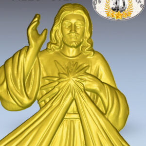 Cristo misericordioso files STL bassorilievo per CNC pantografi art. CR-060