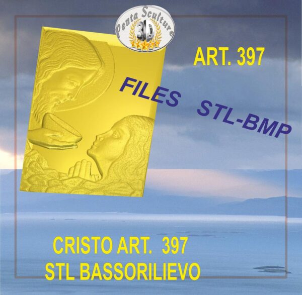 Cristo dà la comunione files STL bassorilievo per CNC pantografi art. 397 - immagine 2
