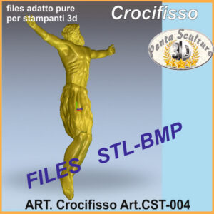 Crocifisso files bassorilievo STL per CNC pantografi art. CST-004