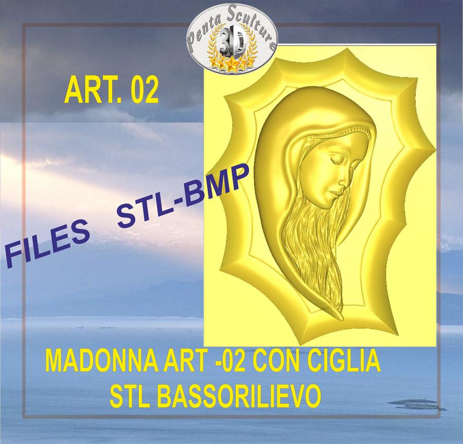Madonna_con_ciglia_foglia_files_bassorilievo_STL_per_CNC_pantografi_art._02