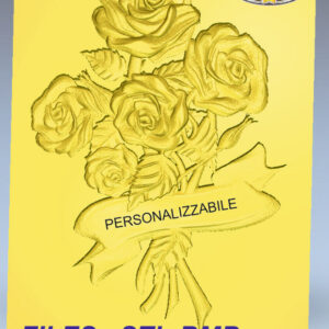 Rose con nastrino STL bassorilievo per CNC pantografi art. RS-03