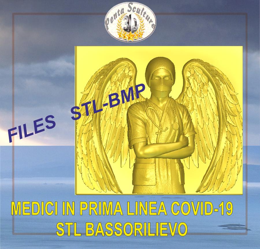 Medici_in_prima_linea_covid19_STL_bassorilievo_per_CNC_pantografi
