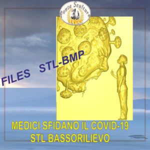 Medici sfidano il Covid-19 STL bassorilievo per CNC pantografi