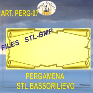 Pergamena STL bassorilievo per CNC pantografi art.PERG-07