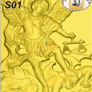 San Michele arcangelo STL bassorilievo per CNC pantografi art. S01