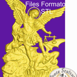 San Michele arcangelo STL bassorilievo per CNC pantografi art. S01