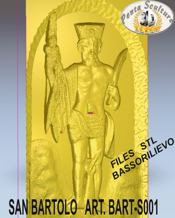 San Bartolo STL bassorilievo per CNC pantografi art. BART-S001 - immagine 2
