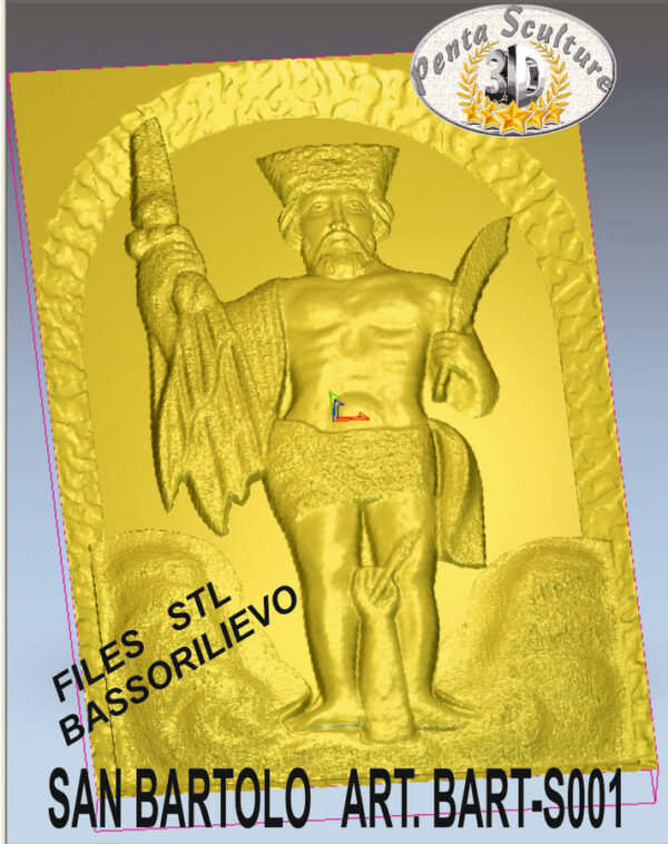 San Bartolo STL bassorilievo per CNC pantografi art. BART-S001 - immagine 3
