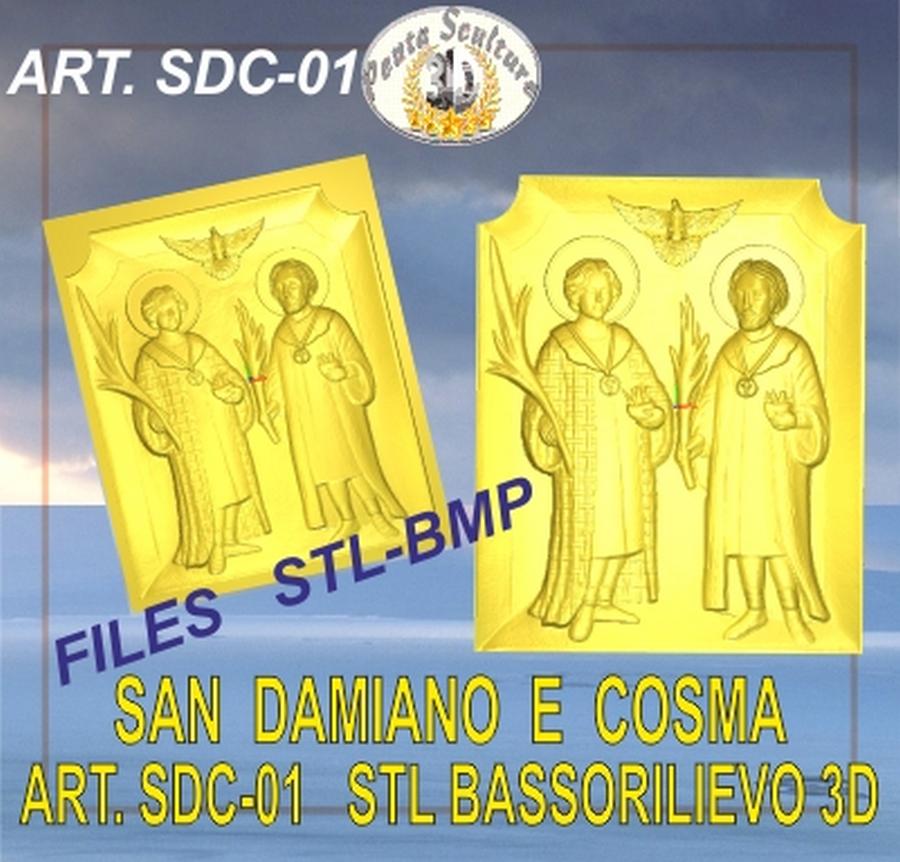 San_Damiano_e_Cosma_STL_bassorilievo_per_CNC_pantografi