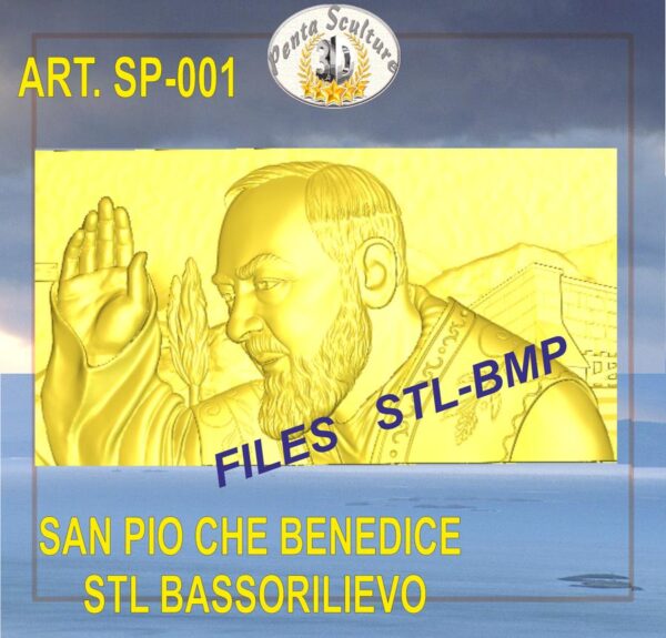 San_Pio_che_benedice_STL_bassorilievo_per_CNC_pantografi_art.SP-001
