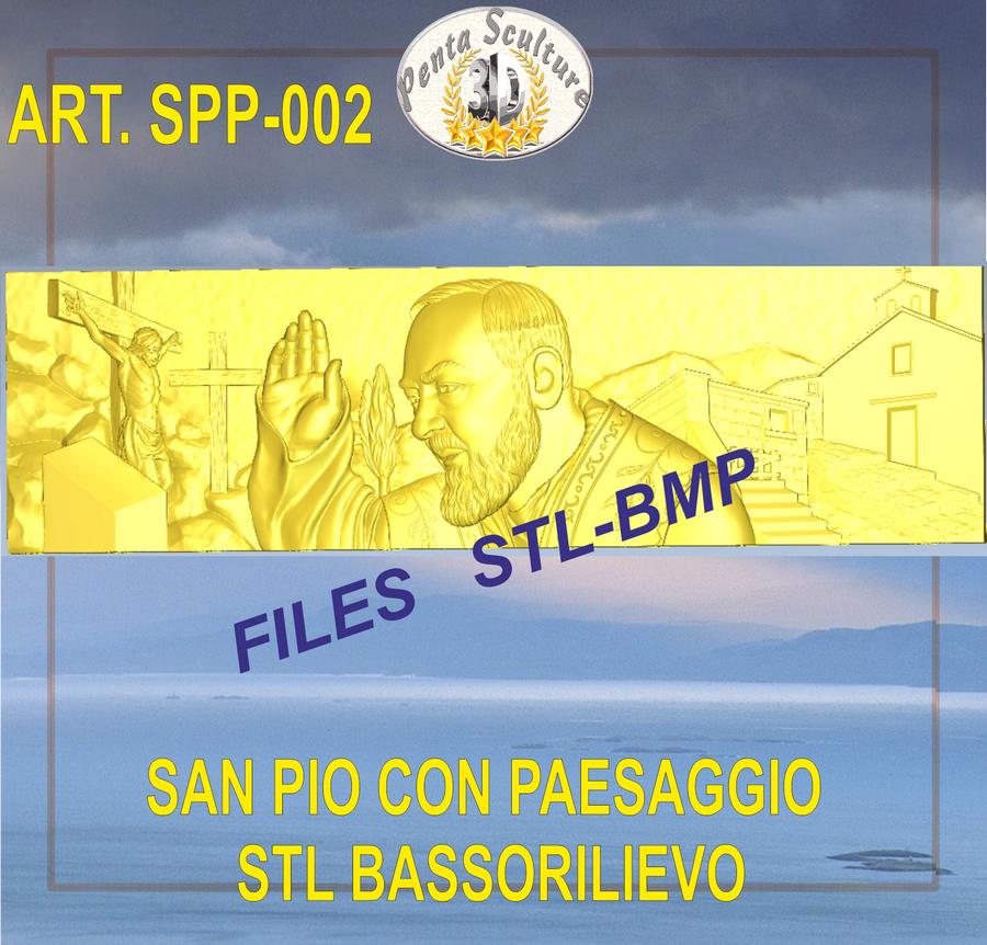 San_Pio_con_paesaggio_STL_bassorilievo_per_CNC_pantografi_art.SPP-02