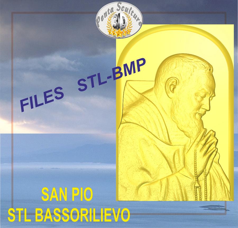 San_Pio_STL_bassorilievo_per_CNC_pantografi