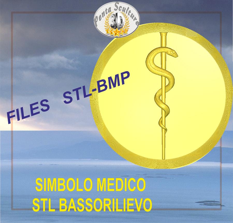 Simbolo_medico_STL_bassorilievo_per_CNC_pantografi
