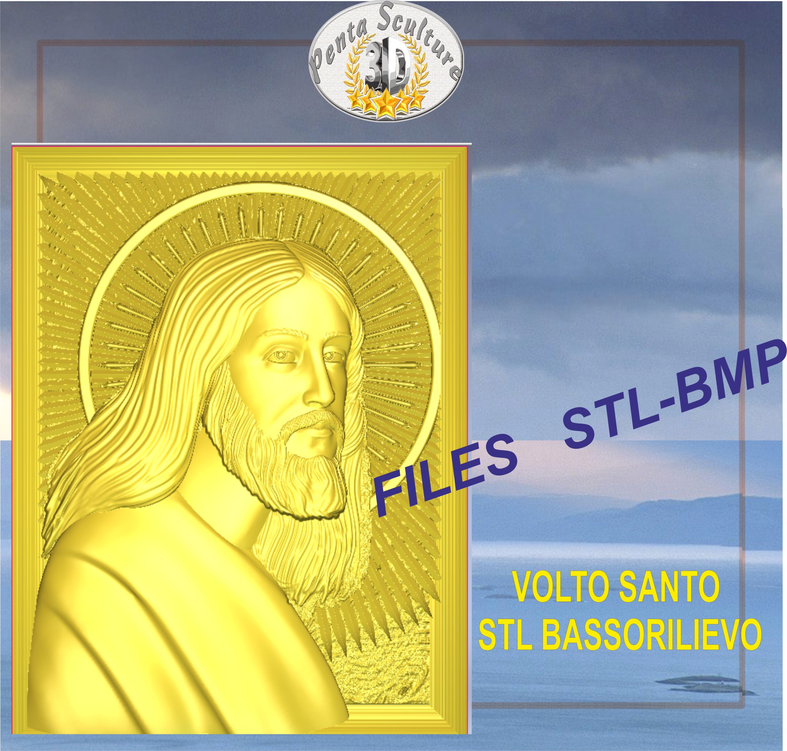 Volto_santo_di_Gesù_files_STL_bassorilievo_per_CNC_pantografi