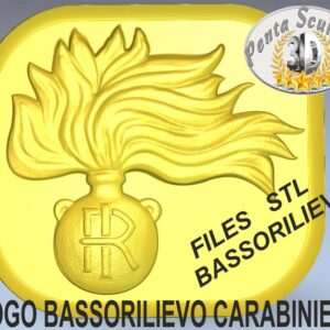 Logo carabinieri STL bassorilievo per CNC pantografi