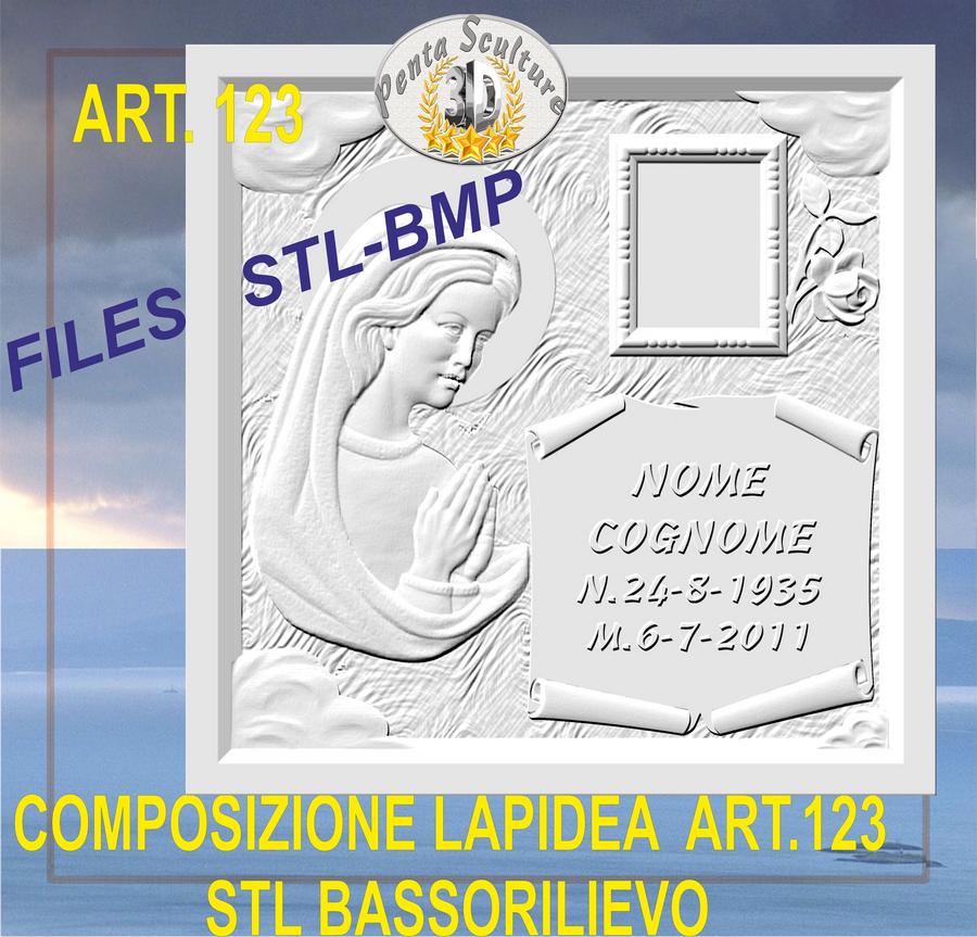 composizione_lapidea_STL_bassorilievo_per_CNC_pantografi_art.123