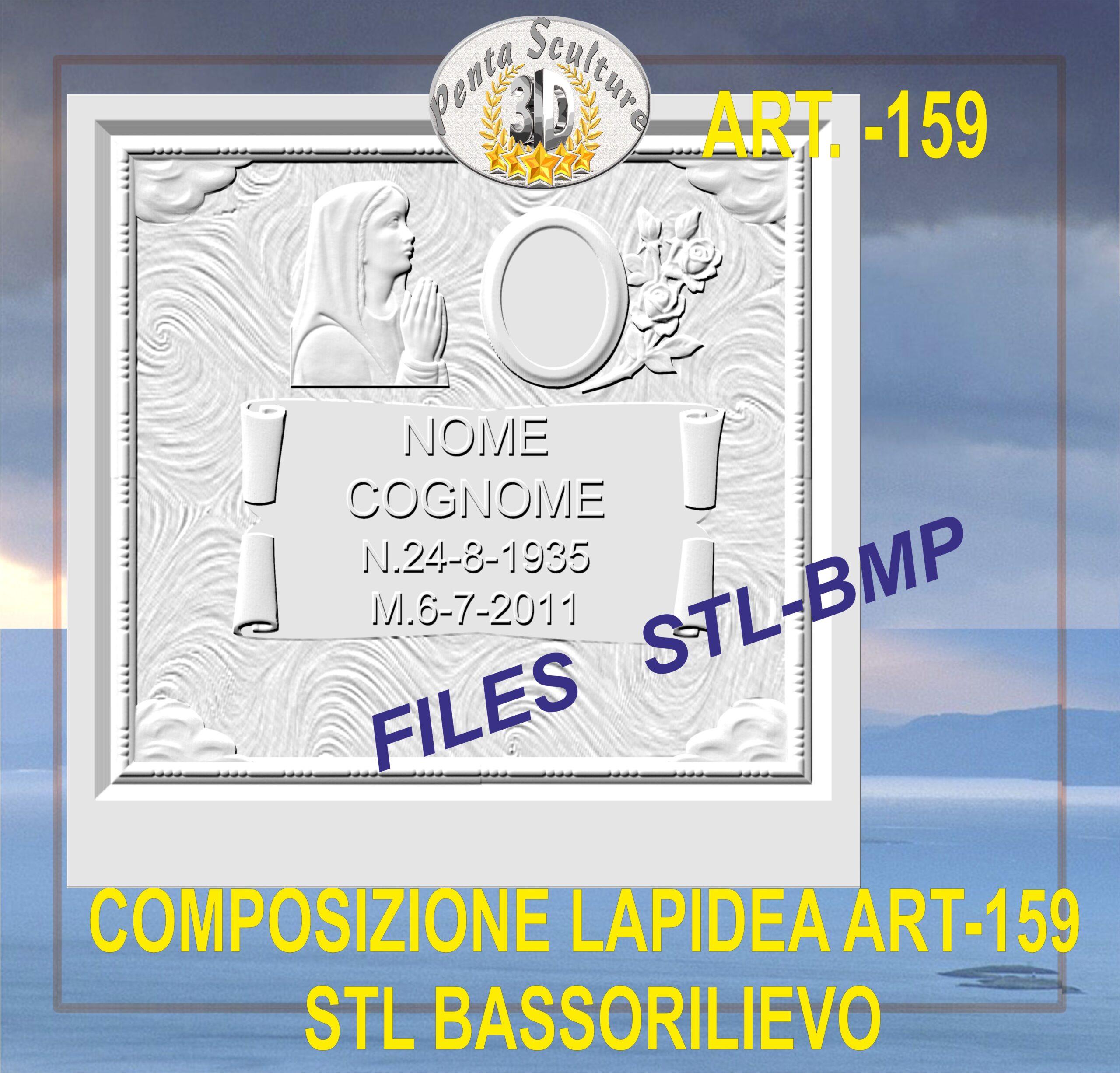 composizione_lapidea_STL_bassorilievo_per_CNC_pantografi_art.159