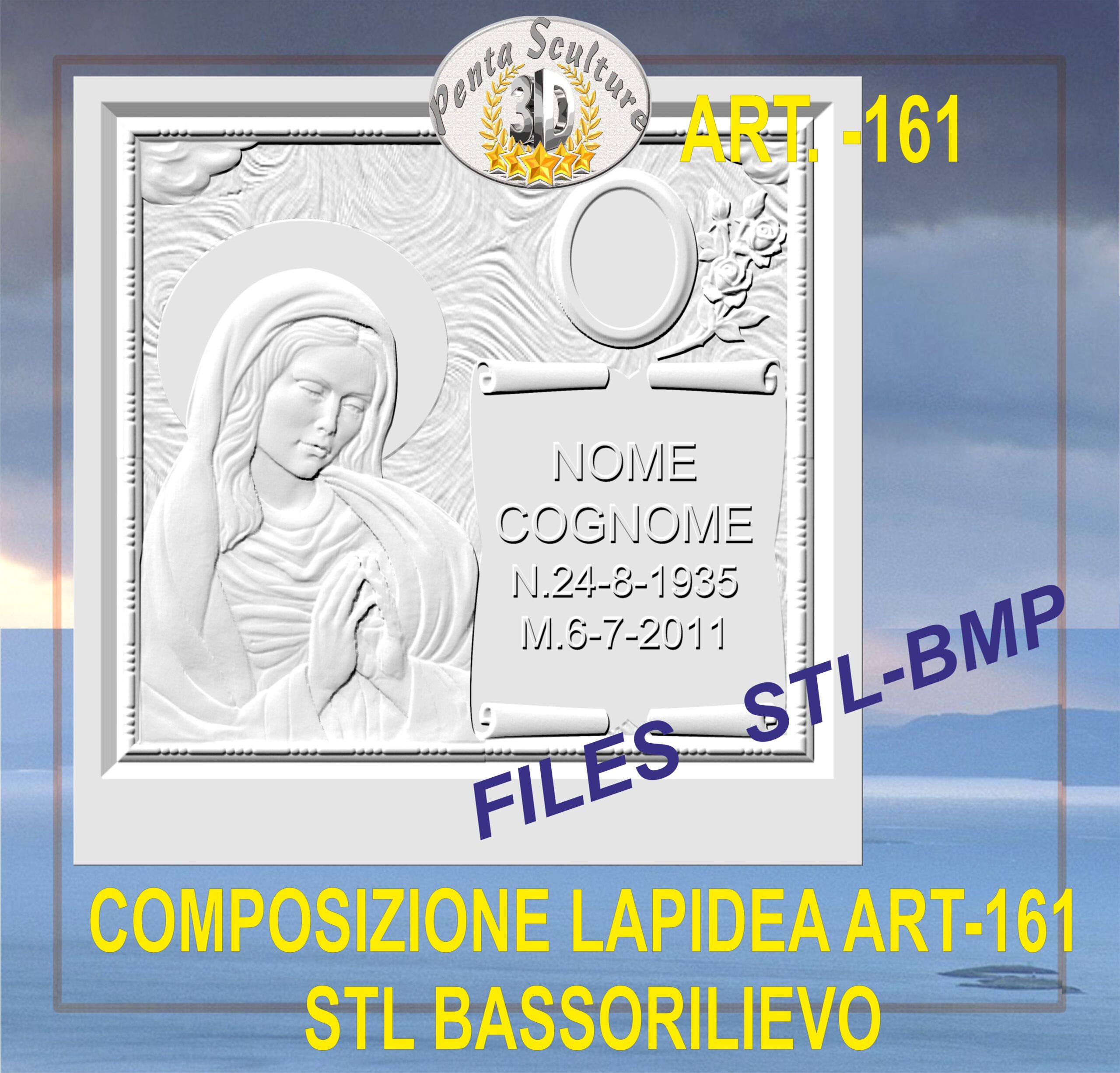 composizione_lapidea_STL_bassorilievo_per_CNC_pantografi_art.161