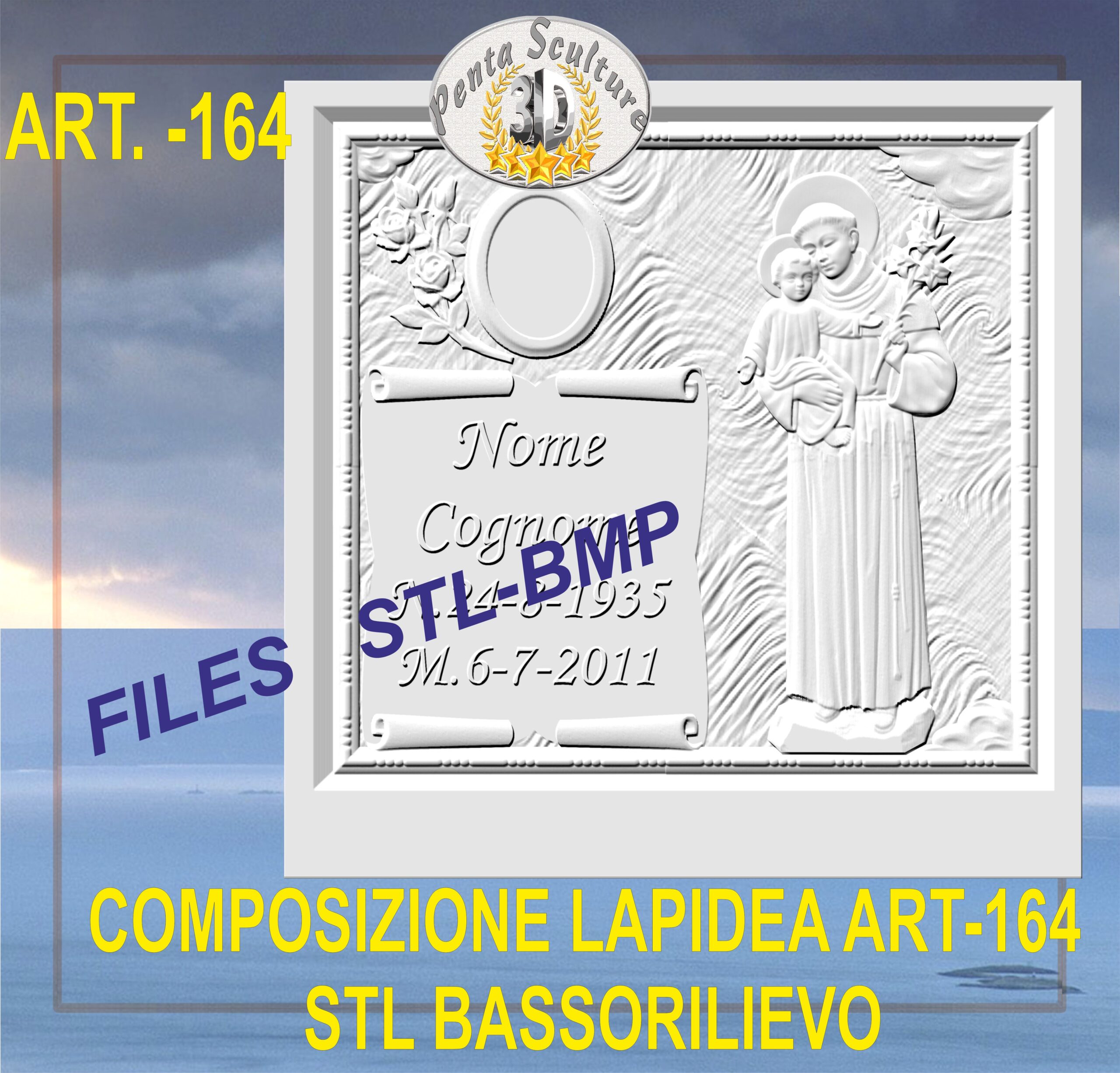 composizione_lapidea_STL_bassorilievo_per_CNC_pantografi_art.164