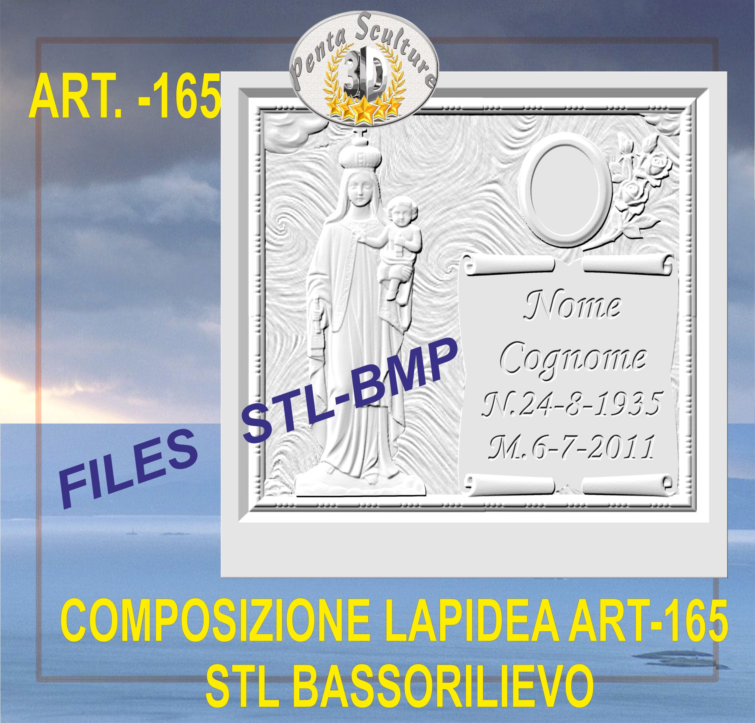 composizione_lapidea_STL_bassorilievo_per_CNC_pantografi_art.165