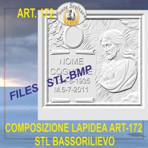 Composizione lapidea STL bassorilievo per CNC pantografi art.172