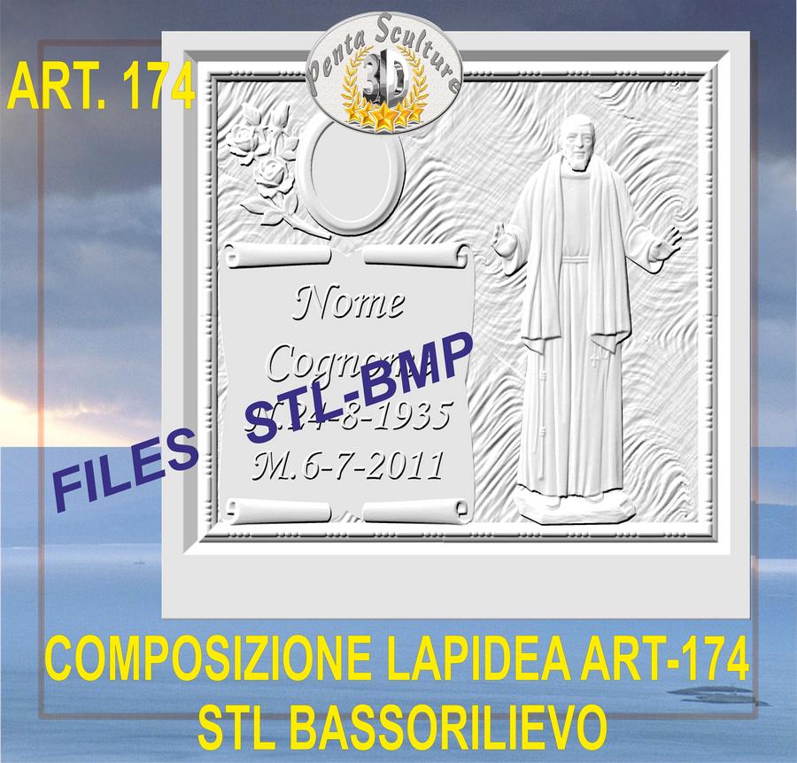 composizione_lapidea_STL_bassorilievo_per_CNC_pantografi_art.174