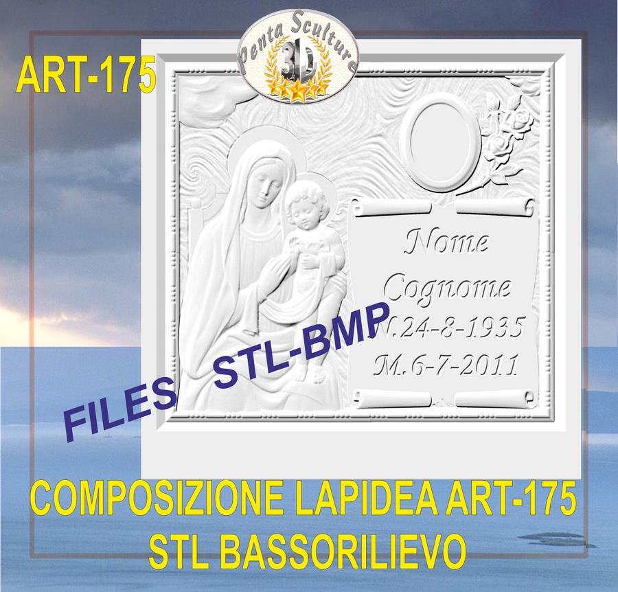 composizione_lapidea_STL_bassorilievo_per_CNC_pantografi_art.175