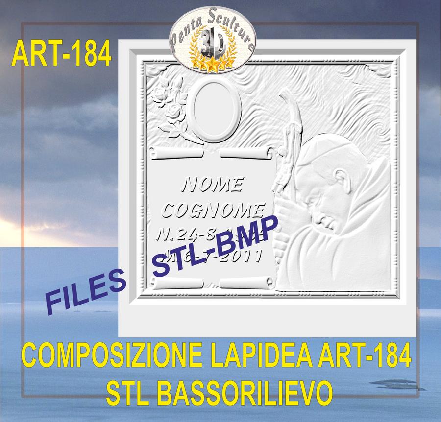 composizione_lapidea_STL_bassorilievo_per_CNC_pantografi_art.184