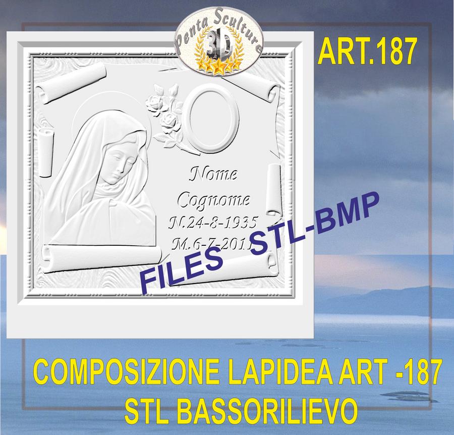 composizione_lapidea_STL_bassorilievo_per_CNC_pantografi_art.187