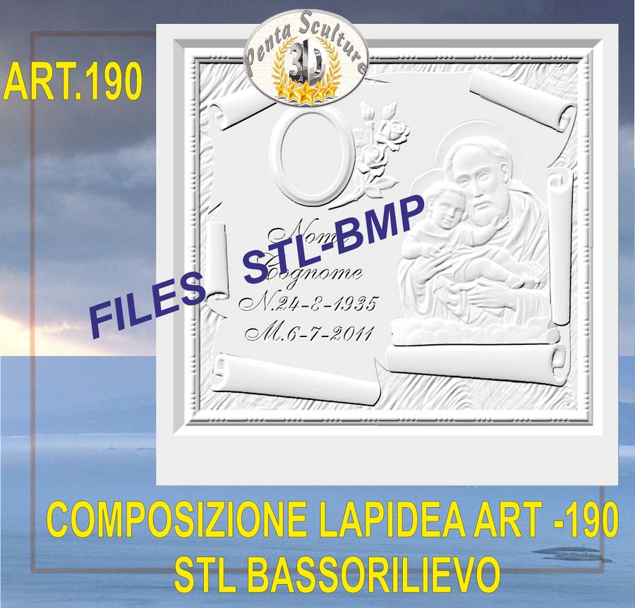 composizione_lapidea_STL_bassorilievo_per_CNC_pantografi_art.190