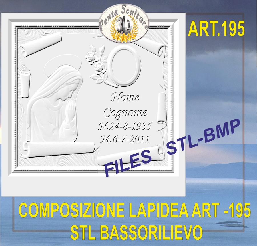 composizione_lapidea_STL_bassorilievo_per_CNC_pantografi_art.195