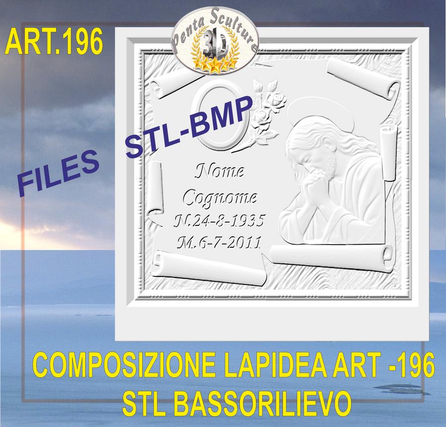composizione_lapidea_STL_bassorilievo_per_CNC_pantografi_art.196