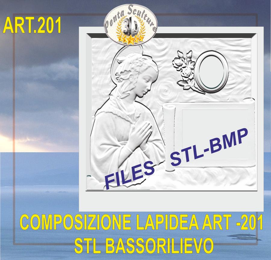 composizione_lapidea_STL_bassorilievo_per_CNC_pantografi_art.201