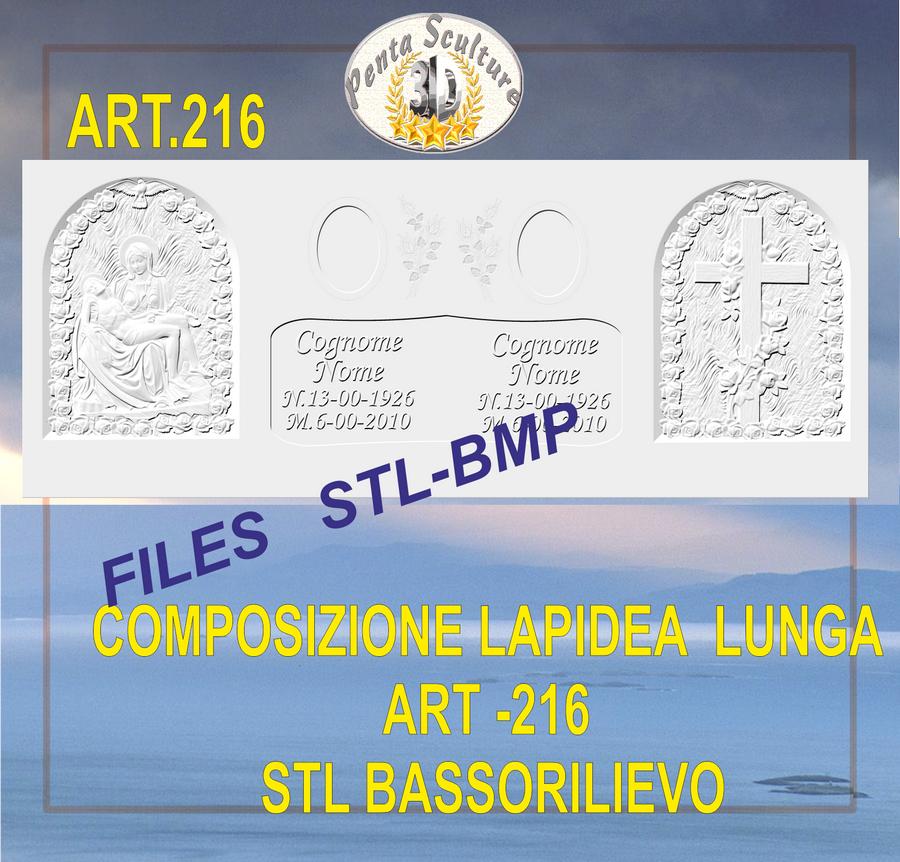 composizione_lapidea_lunga_STL_bassorilievo_per_CNC_pantografi_art.216