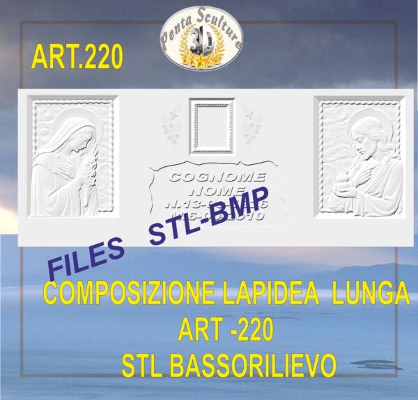 composizione_lapidea_lunga_STL_bassorilievo_per_CNC_pantografi_art.220