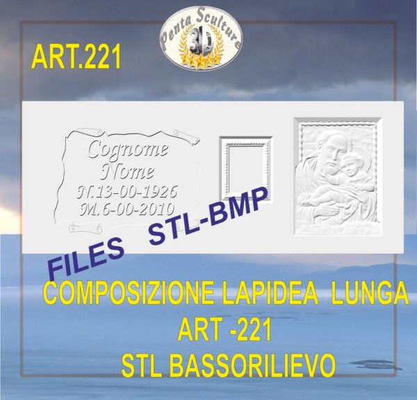 composizione_lapidea_lunga_STL_bassorilievo_per_CNC_pantografi_art.221