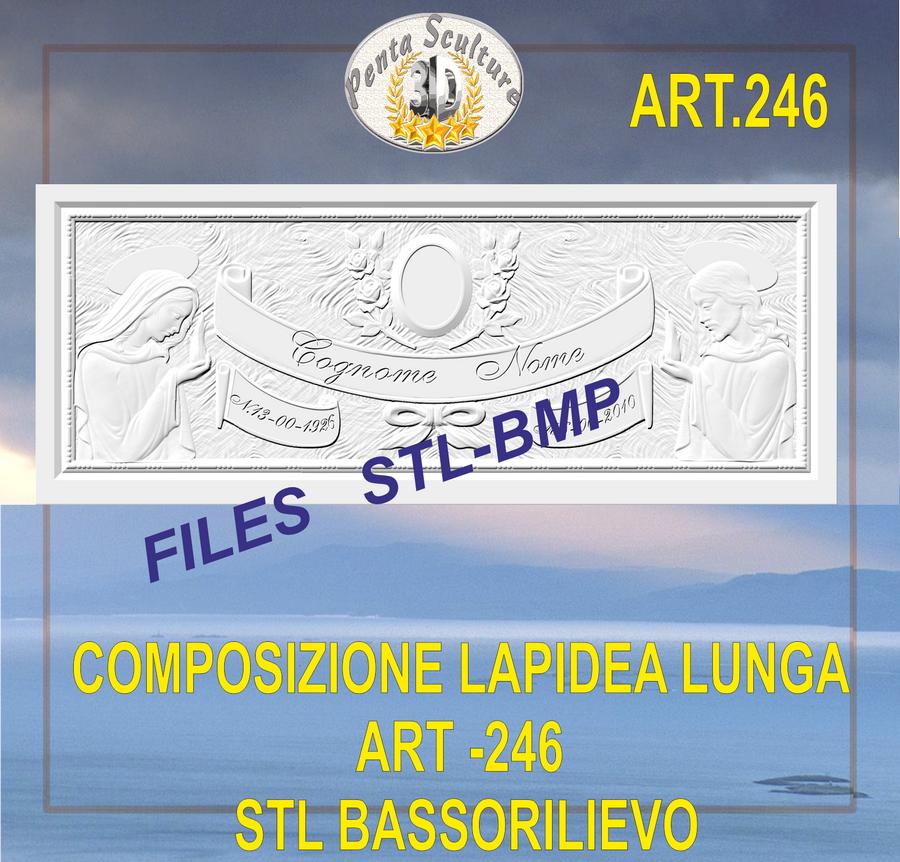 composizione_lapidea_lunga_STL_bassorilievo_per_CNC_pantografi_art.246