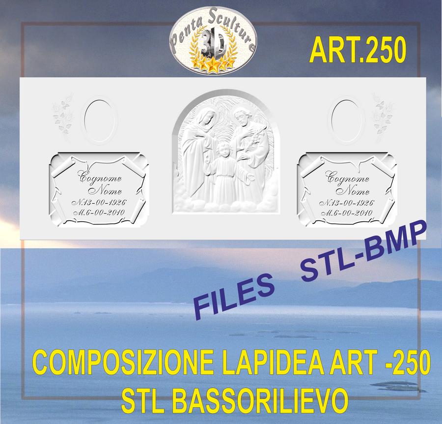 composizione_lapidea_lunga_STL_bassorilievo_per_CNC_pantografi_art.250