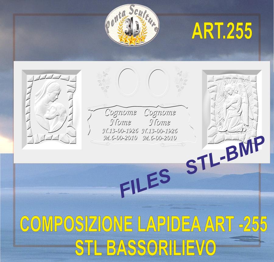 composizione_lapidea_lunga_STL_bassorilievo_per_CNC_pantografi_art.255