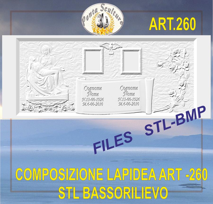 composizione_lapidea_lunga_STL_bassorilievo_per_CNC_pantografi_art.260