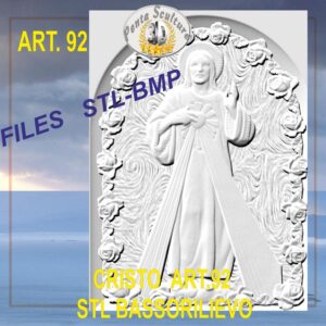 Cristo STL bassorilievo per CNC pantografi art.92