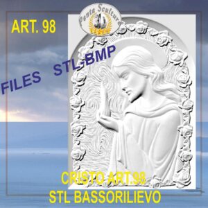 Cristo STL bassorilievo per CNC pantografi art.98